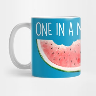 One in a Melon Funny Watermelon Pun Inspirational Quote Saying Meme Mug